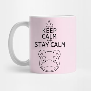 Keep calm and stay clam (black) Mug